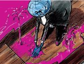 الأرض تحاول مكافحة كورونا والهروب بقارب النجاة فى كاريكاتير سعودى