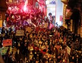 صور.. مظاهرات نسائية حاشدة فى تركيا احتجاجا على قتل النساء