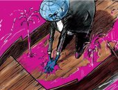 كاريكاتير اليوم.. الأرض أوشكت على الغرق بسبب كورونا 