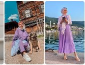 ملابس محجبات.. 10 أفكار لتنسيق اللون الأرجوانى بدرجاته مع الحجاب