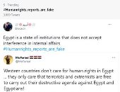 "Humanrights reports are fake" تريند يجتاح تويتر.. ومغردون: تقاريركم مزيفة