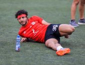 شاهد.. محمد هانى يشارك فى مران الأهلي الأخير بالكونغو قبل مواجهة فيتا كلوب