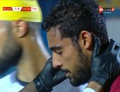 إصابة أحمد ياسر ريان في مباراة سيراميكا ودجلة.. فيديو