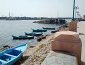 توقف حركة الملاحة وغلق بوغاز رشيد بسبب سوء الأحوال الجوية فى البحيرة