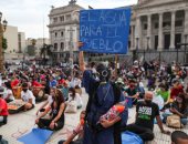 صور.. مظاهرة فى الأرجنتين لاحتواء التغير المناخى رغم مخاوف كورونا