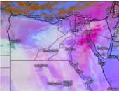 صور الأقمار الصناعية تشير لنشاط رياح تتقدم لجنوب البلاد وانخفاض الرؤية