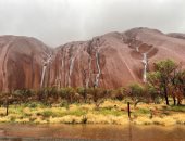 شلالات الصخرة الملونة فى أستراليا تتجمل بسبب موجة الفيضانات العارمة.. ألبوم صور