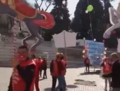 مظاهرة لعمال السيرك فى إيطاليا ضد إجراءات الإغلاق المتبعة للحد من كورونا