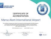مطار مرسى علم يحصل على شهادة الاعتماد الصحى الدولى للسفر الآمن