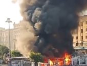 الحماية المدنية تسيطر على حريق بمنفذ بيع فوانيس رمضان بالإسكندرية.. فيديو
