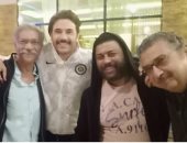 أحمد عز وسيد رجب والكداوني ومحمد جمعة فى صورة من كواليس فيلم "الجريمة"