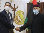 رئيس المفوضية العليا فى ليبيا يستعرض مع رئيس البرلمان التحضير للانتخابات