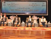 جامعة حلوان تنظم احتفالية لتكريم علمائها المتميزين بالنشر الدولى.. صور