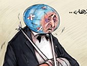 العالم يعانى من جروح خطيرة بسبب الإرهاب فى كاريكاتير إماراتى