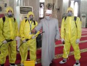 "أوقاف الإسكندرية" تعقم مسجد أبو العباس استعدادا لشهر رمضان.. صور