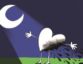 هلال شهر رمضان يطهر القلوب فى كاريكاتير إماراتى