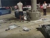 مصرع 3 أشخاص وإصابة آخرين فى حادث مروع بالقاهرة الجديدة.. فيديو وصور