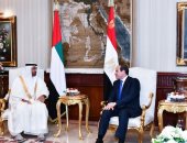 قمة "السيسي- بن زايد" تعكس عمق التحالف الاستراتيجى الراسخ بين مصر والإمارات.. الرئيس يؤكد رفض أية ممارسات تسعى لزعزعة استقرار أمن الخليج.. وولى عهد أبو ظبى يشيد بدور مصر المحوري بالمنطقة: مصيرنا ومستقبلنا واحد