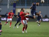 رامي صبري يسجل الهدف الأول لإنبي في مرمى الأهلي.. فيديو