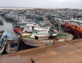 توقف حركة الملاحة بميناء البرلس وبمياه البحر المتوسط لسوء الأحوال الجوية