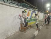 أشجار ومسطحات خضراء جديدة ودهانات فى الإسماعيلية استعدادا لعيد الربيع.. صور