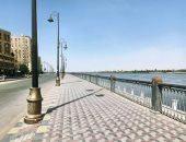 كورنيش بنى سويف والحدائق خالية من الزائرين فى شم النسيم ..لايف وصور