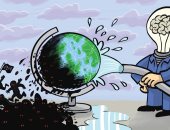 تطهير الأرض من الإرهابيين والمتطرفين فى كاريكاتير إماراتى