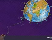 كاريكاتير صحيفة سعودية.. فيروس كورونا يهيمن على العالم 