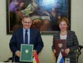 مصر وروسيا توقعان على إعلان النوايا لتدشين عام التبادل الإنسانى 2021/2022