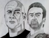 "منى" تعبر عن موهبتها بمجموعة من اللوحات الفنية.. والبداية مع ابطال الاختيار 2