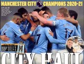 السيتي بطل إنجلترا وتعادل برشلونة المُحبط الأبرز فى صحف العالم.. صور 