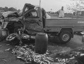 مصرع شخصين وإصابة 8 آخرين فى تصادم سيارة نقل ودراجات نارية بالشرقية