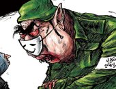 قوات الاحتلال الإسرائيلى بين نار الحرب ونار كورونا بكاريكاتير سعودى