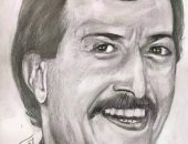 أحمدى يشارك "صحافة المواطن " بورترية للفنان الراحل سمير غانم