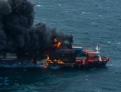 السيطرة على حريق فى سفينة تجارية بمرفأ اللاذقية السوري