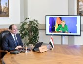 الرئيس السيسى يعرب لميركل عن تقديره لإسهامها بتطوير العلاقات المصرية الألمانية