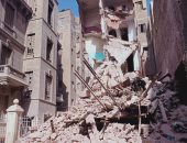 انهيار عقار 6 أدوار خالى من السكان بالسيدة زينب وإخلاء العقارات المحيطة