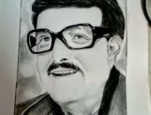 الطفلة "أميرة" تشارك "صحافة المواطن" بورترية للفنان الراحل سمير غانم