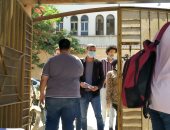 توقيع الكشف الحرارى على طلاب جامعة حلوان خلال امتحانات نهاية العام.. صور