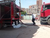 الحماية المدنية بالقليوبية تسيطر على حريق بعقار بشيرا الخيمة.. صور
