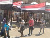 بالكمامة والكشف الحرارى.. جامعة حلوان تستقبل الطلاب فى امتحانات نهاية العام.. لايف