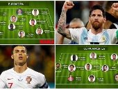 كريستيانو رونالدو وميسى يقودان التشكيل الأفضل فى يورو 2020 وكوبا أمريكا