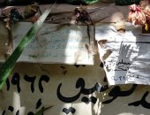 من فلسطين إلى لبنان.. رسائل حب لأحمد خالد توفيق على جدران مقبرته.. فيديو وصور
