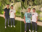 تريزيجيه فى صور مع محمد الشناوى وسعد سمير خلال تواجده بالقاهرة