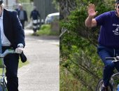 بايدن يقدم لرئيس وزراء بريطانيا "دراجة" هدية خلال قمة السبع.. صور