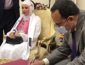 فرحة الزفاف تتجدد.. شاهد رسالة عروس شمال سيناء للرئيس السيسى بعد منحها شقة