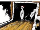 الإطاحة بنتنياهو من الحكومة الإسرائيلية في كاريكاتير "الشرق الأوسط"