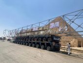 نجاح أول تجربة للعربة المخصصة لنقل مركب خوفو الأولى.. صور