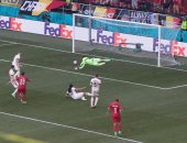 الدنمارك تفاجئ بلجيكا بهدف بالشوط الأول فى يورو 2020.. فيديو