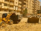 رفع 500 طن مخلفات من أراضى فضاء بهضبة الأهرام